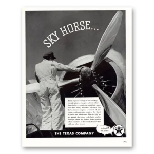 1941 Texaco Print Ad | Sky Horse