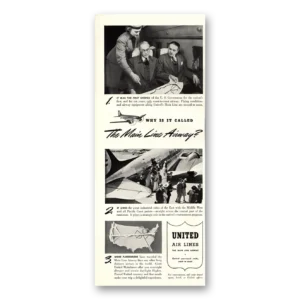 1941 United Airlines Print Ad | Main Line