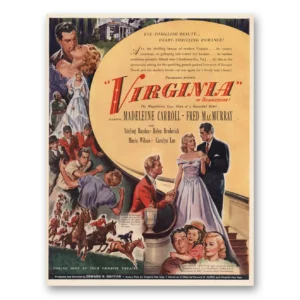 1941 Virginia Movie Promo Print Ad | Madeleine Carroll