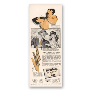 1941 Wembley Ties Print Ad | Easter Ties