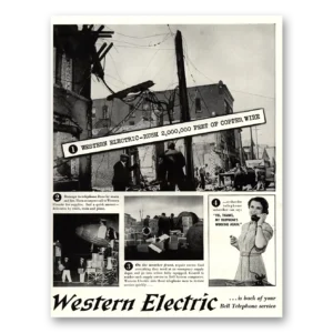 1941 Western Electric Print Ad | Copper Wire