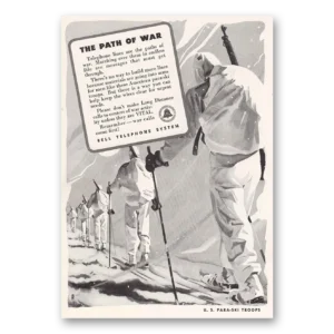 1942 Bell Telephone Print Ad | Para Ski Troops