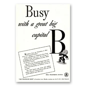 1942 Bell Telephone Print Ad | Great Big Capital B