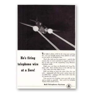 1942 Bell Telephone Print Ad | Telephone Wire