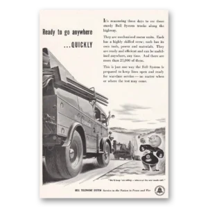 1942 Bell Telephone Print Ad | Ready To Go