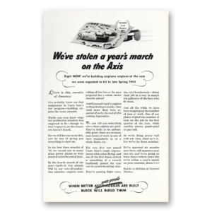 1942 General Motors Print Ad | Axis Airplane Engines