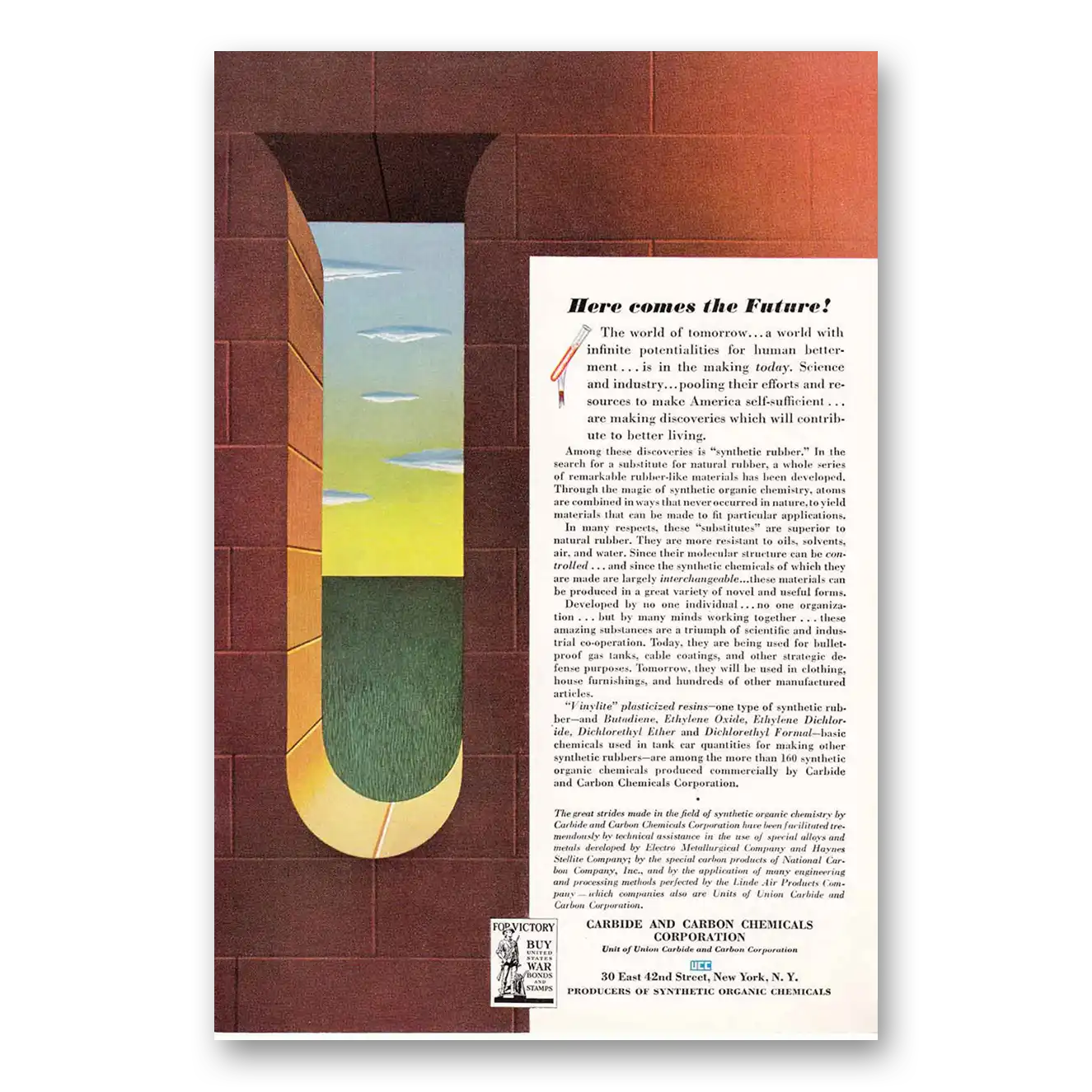 1942 Carbide and Carbon Chemicals Print Ad | Future
