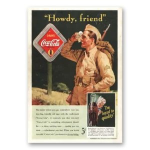 1942 Coca Cola Print Ad | Howdy Friend