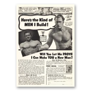 1942 Charles Atlas Print Ad | Men I Build