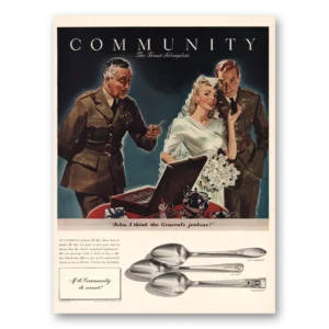 1942 Community Silverplate Print Ad | Generals Jealous
