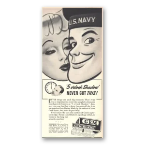 1942 Gem Razor and Blades Print Ad | Us Navy