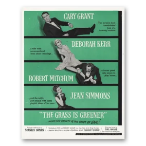 1960 The Grass Is Greener Promo Print Ad | Cary Grant