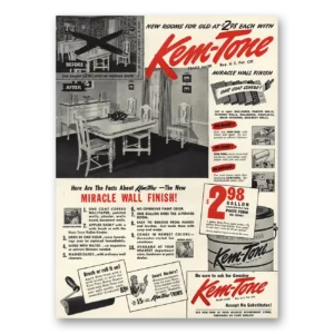 1942 Kem-Tone Print Ad | Miracle Wall Finish