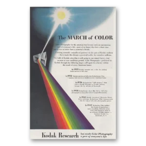 1942 Kodak Film Print Ad | March Color
