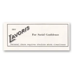 1942 Lavoris Print Ad | For Social Confidence