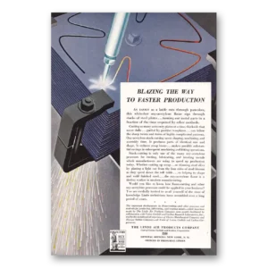 1942 Linde Air Products Print Ad | Blazing Way