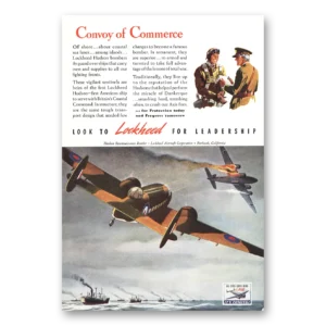 1942 Lockheed Hudson Print Ad | Convoy Commerce