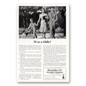 1942 Metropolitan Life Insurance Print Ad | Fit Fiddle