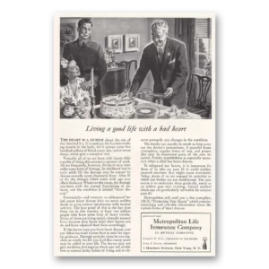 1942 Metropolitan Life Insurance Print Ad | Living Good Life