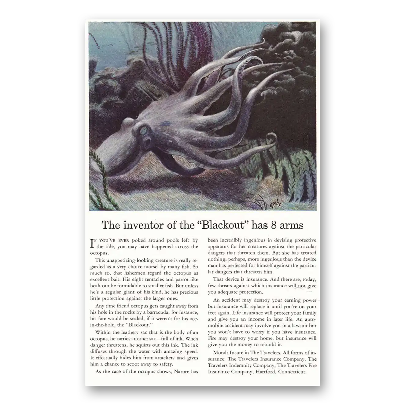 1942 Travelers Insurance Print Ad | Inventor