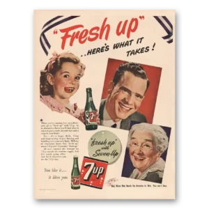 1943 7Up Print Ad | Heres What It Takes