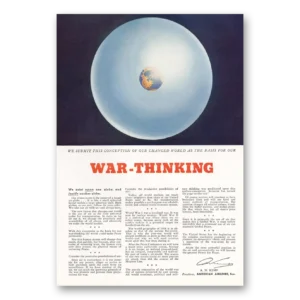 1943 American Airlines Print Ad | War Thinking