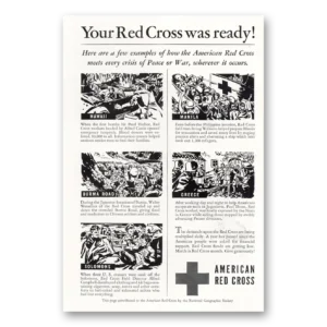 1943 American Red Cross Print Ad | Was Ready