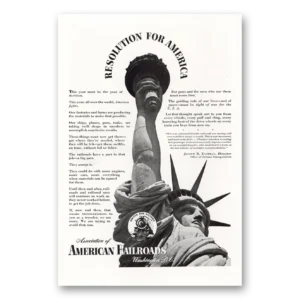 1943 Association of American Railroads Print Ad | Resolution America