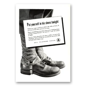 1943 Bell Telephone Print Ad | His Shoes