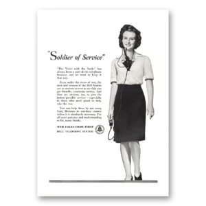 1943 Bell Telephone Print Ad | Soldier Service