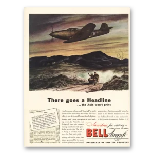 1943 Bell Aircraft Print Ad | There Goes Headline