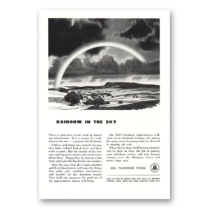 1943 Bell Telephone Print Ad | Rainbow Sky