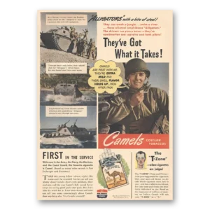 1943 Camel Cigarettes Print Ad | What It Takes