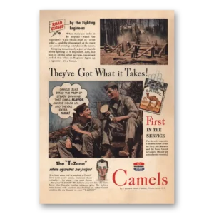 1943 Camel Cigarettes Print Ad | Road Closed