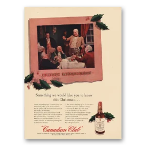 1943 Canadian Club Print Ad | Christmas