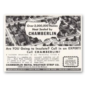 1943 Chamberlin Weather Strips Print Ad | Heat Sealed
