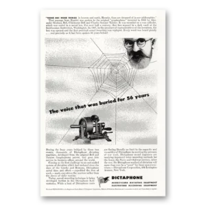 1943 Dictaphone Print Ad | Buried 56 Years