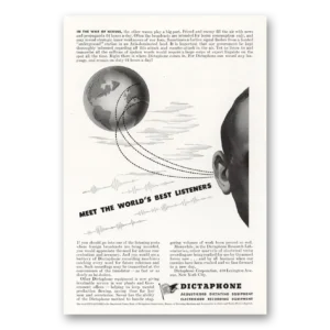 1943 Dictaphone Print Ad | Best Listeners