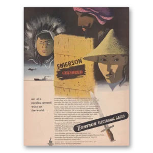 1943 Emerson Radio Print Ad | Wide World