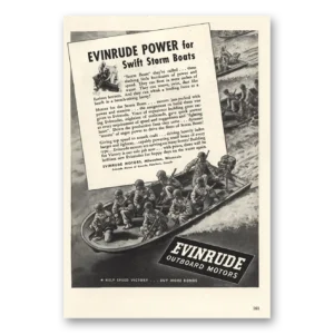 1943 Evinrude Print Ad | Storm Boats