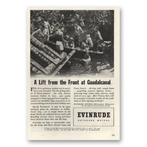1943 Evinrude Print Ad | Guadalcanal