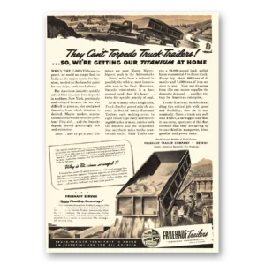 1943 Fruehauf Trailer Print Ad | Torpedo Truck