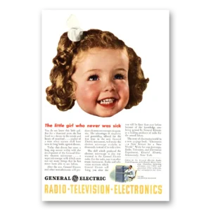 1943 General Electric Print Ad | Little Girl