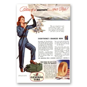 1943 General Tire Print Ad | Debutante Style