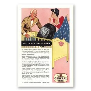 1943 General Tire Print Ad | Tire Is Born