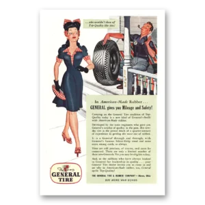1943 General Tire Print Ad | Mileage Safety