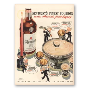 1943 Glenmore Whiskey Print Ad | Americas Finest Eggnog