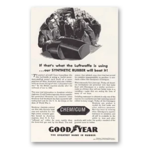 1943 Goodyear Tires Print Ad | Luftwaffe