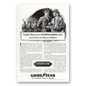 1943 Goodyear Chemicals Print Ad | Synthetic Rubber