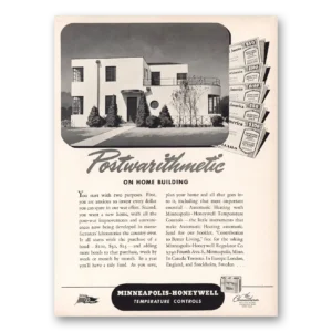 1943 Minneapolis Honeywell Print Ad | Postwarithmetic